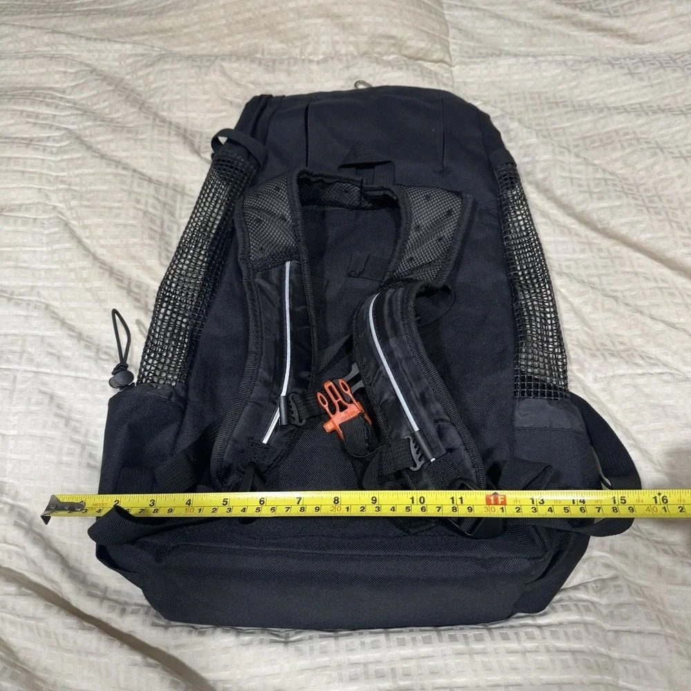 Woolala Pet Carrier Black Mesh Backpack for Small and Medium Dogs - Large